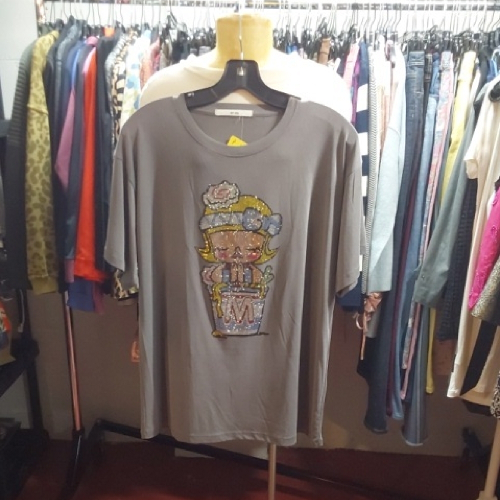 Gray Graphic Womens Shirt